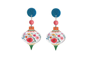 LaliBlue :  Christmas : Floral Christmas Ornament Earrings [PRE-ORDER]