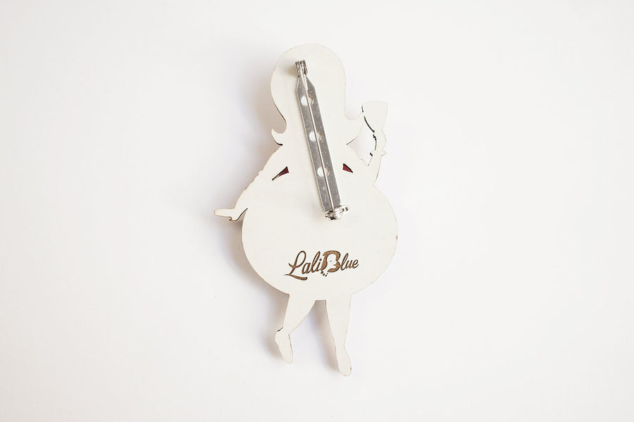 LaliBlue : Christmas : Floral Christmas Tree Lady Ornament brooch