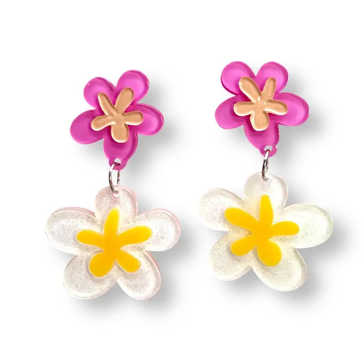 Lipstick & Chrome : Floral Fantasy Earrings By Miss Fluff