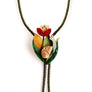 Laliblue : Plant Lover : Flower and snail bolo necklace