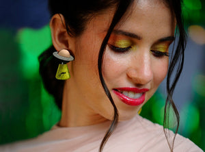 LaliBlue : Cursed Carnival : Flying Saucer Earrings