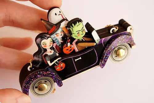 LaliBlue :  Creepy Party :  Frankenstein's car brooch [PRE-ORDER]