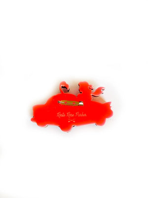 Rosie Rose Parker : Frankie and the Flamingo Car Brooch