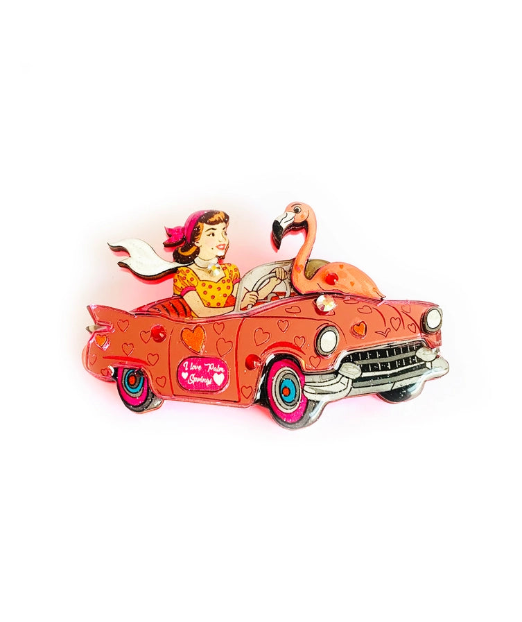 Rosie Rose Parker : Frankie and the Flamingo Car Brooch