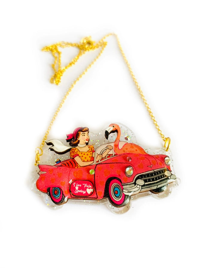 Rosie Rose Parker : Frankie and the Flamingo Car Necklace