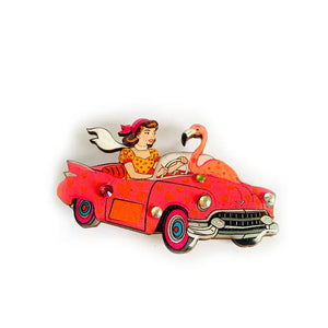 Rosie Rose Parker : Frankie and the Flamingo Mid century Hair Clip