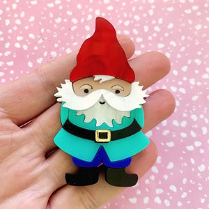 Birdie Bananas : Garden Gnome Brooch