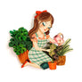 Laliblue : Plant Lover : Gardener Girl brooch