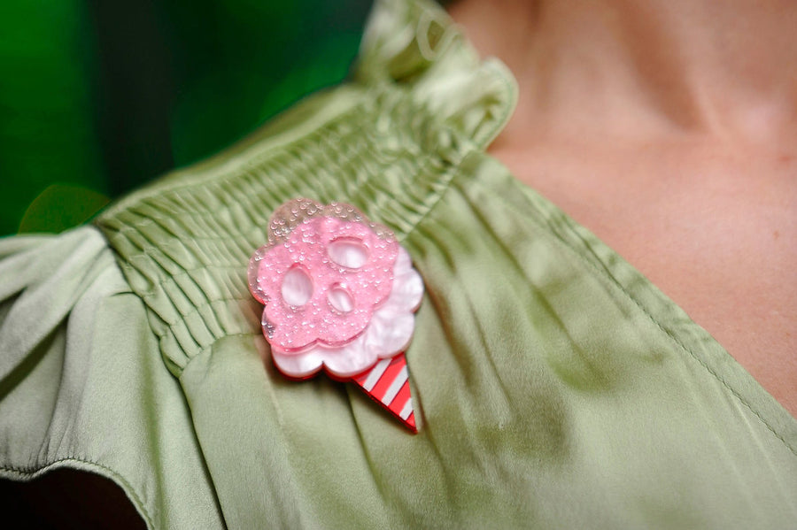 LaliBlue : Cursed Carnival : Ghost Cotton Candy Brooch
