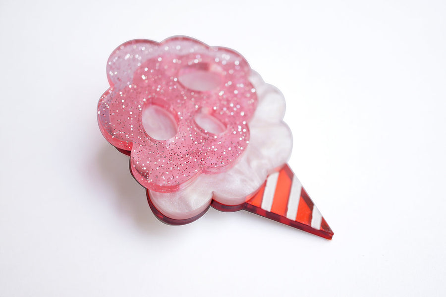 LaliBlue : Cursed Carnival : Ghost Cotton Candy Brooch