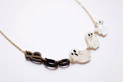 LaliBlue :  Creepy Party :  Ghosts necklace [LUCKY LAST!]
