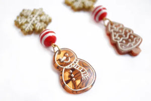 LaliBlue :  Christmas : Gingerbread Cookies Earrings [PRE-ORDER]