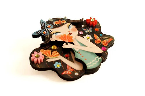 LaliBlue :  Spring :  Girl with Butterflies Brooch