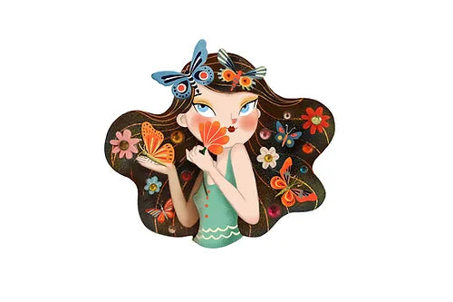 LaliBlue :  Spring :  Girl with Butterflies Brooch