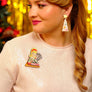 Laliblue : Christmas : Girl with a record player brooch