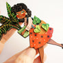 Laliblue : Plant Lover : Girl with plants brooch