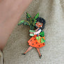Laliblue : Plant Lover : Girl with plants brooch