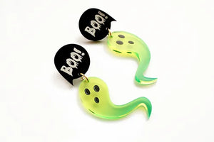 LaliBlue : Summerween : Green Ghost Earrings