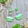 PolyPaige : Pyrex Mini Brooch & Earring Set