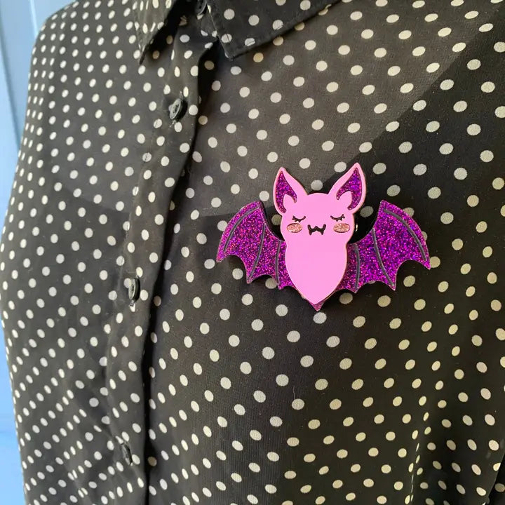 Birdie Bananas : Halloween Bat Brooch