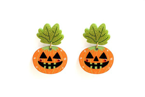 LaliBlue : Cursed Carnival : Halloween Pumpkin Earrings