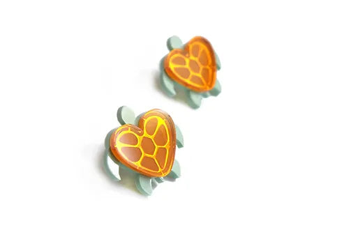 LaliBlue : Valentines : Heart Turtle Earrings