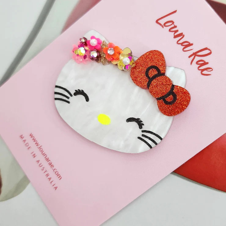 Louna Rae : Hello Kitty With Flower Headband Brooch