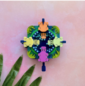 PolyPaige : Hippo Game Brooch (Interactive!)