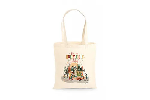 LaliBlue :  Christmas :  Holly Jolly Holiday Tote Bag