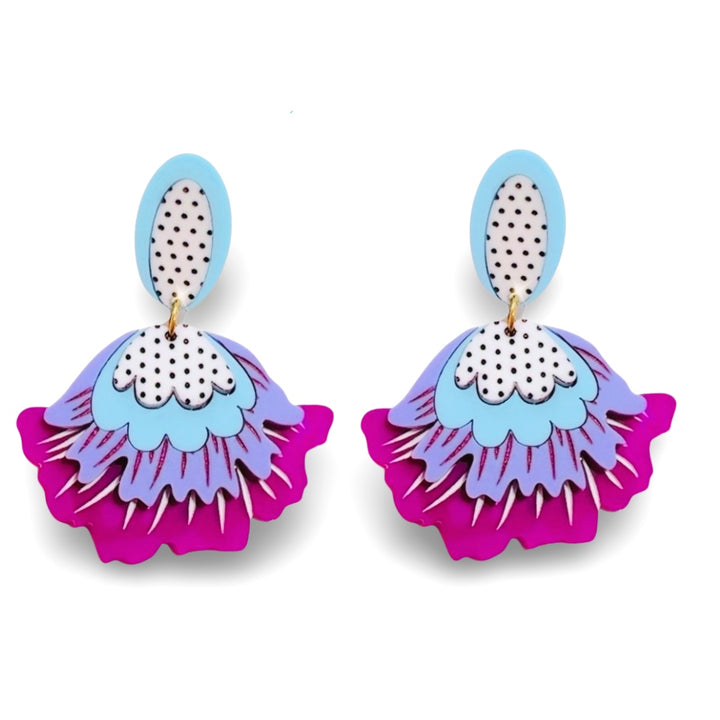 Bobbi Frances : Pastel Days : Petal Mosaic Earrings [PRE-ORDER]