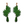 Bobbi Frances : Daintree 2: Green Fern Dangle Earrings
