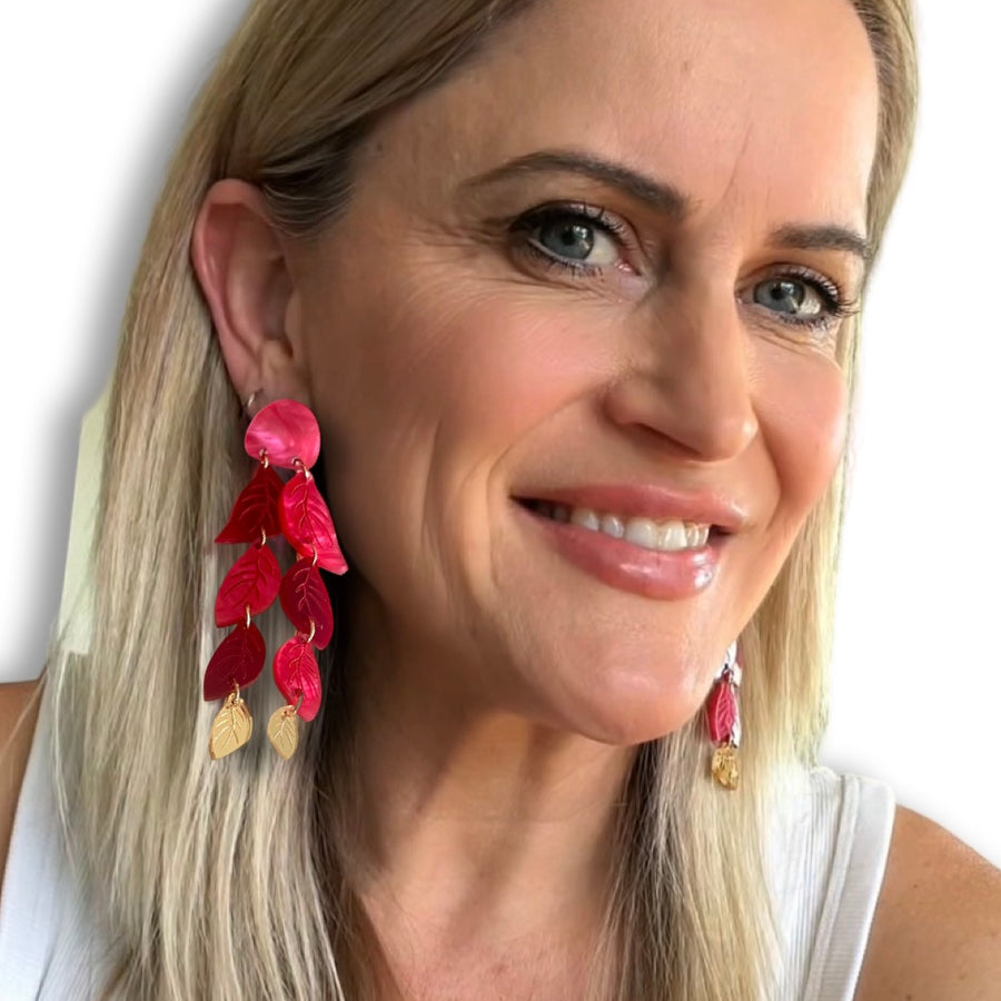 Bobbi Frances : Daintree 2: Fallen Leaves Dangle Earrings