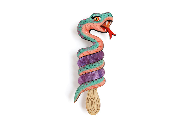 LaliBlue : Cursed Carnival : Ice Cream Snake Brooch