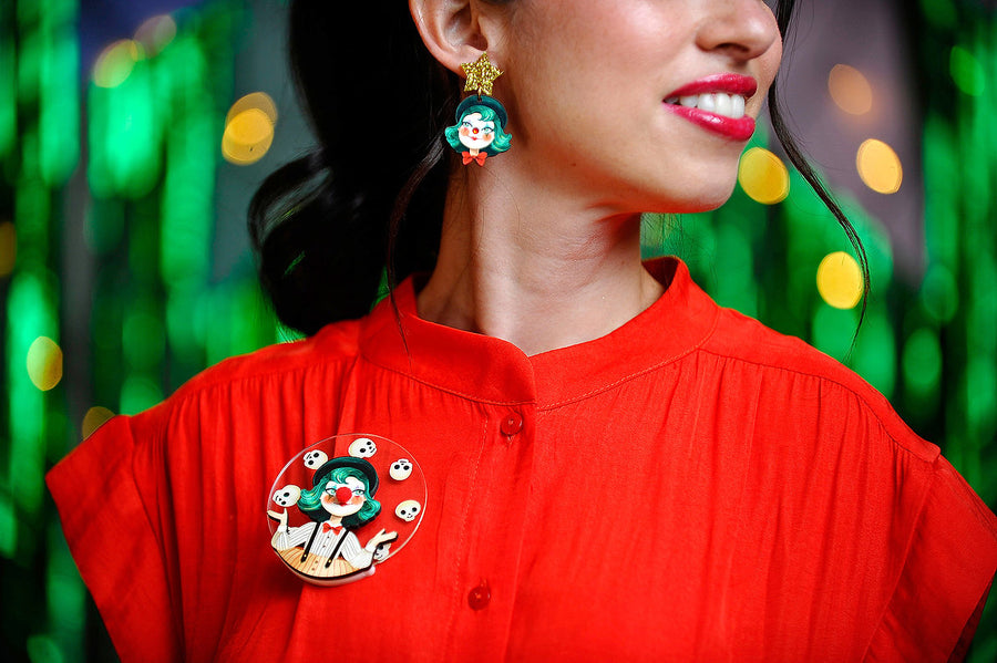 LaliBlue : Cursed Carnival : Juggler Clown Brooch