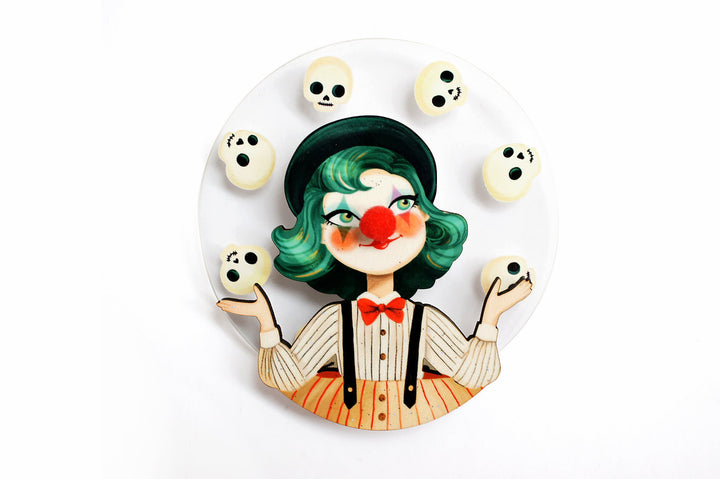 LaliBlue : Cursed Carnival : Juggler Clown Brooch