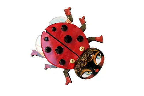 LaliBlue :  Spring :  Ladybug Brooch [PRE-ORDER]