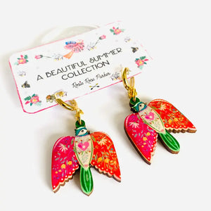 Rosie Rose Parker : Large Bird Dangle Earrings