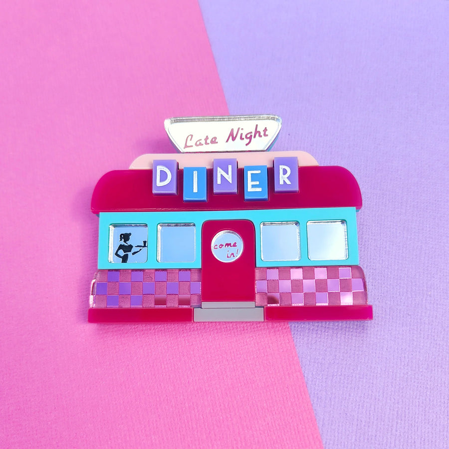 Folk & Fortune : Late Night Diner - Pink and Purple