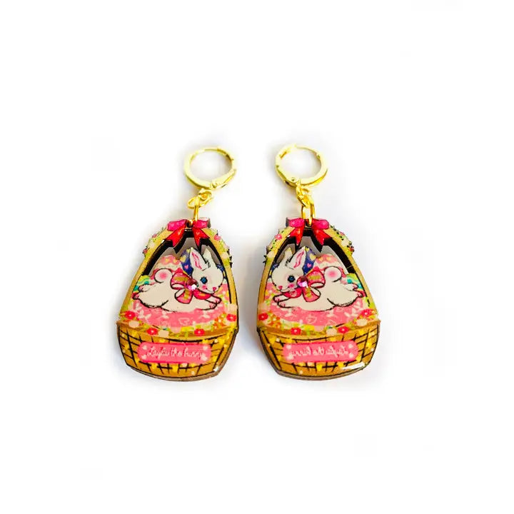 Rosie Rose Parker : Layla the bunny and the easter basket earrings