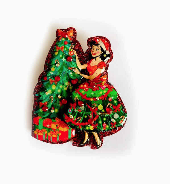 Rosie Rose Parker : Lets decorate the tree 3D brooch