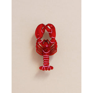 Wolf & Moon : Lobster Brooch