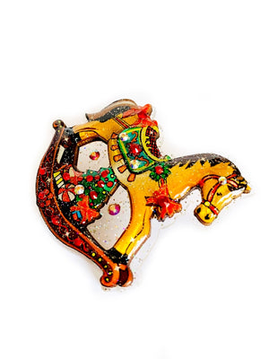 Rosie Rose Parker : Magical Rocking Horse Brooch