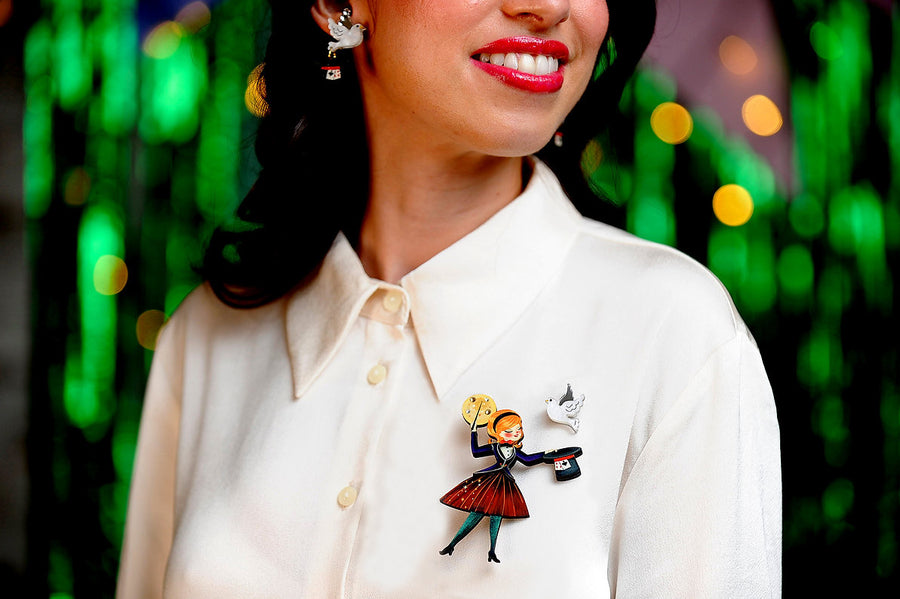 LaliBlue : Cursed Carnival : Magician with dove Brooch