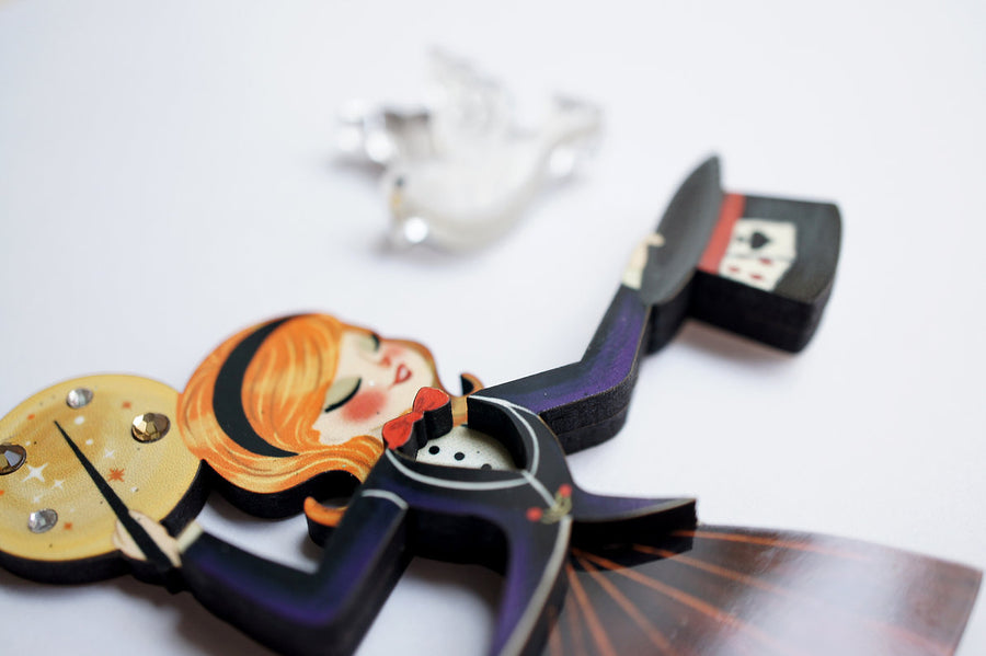LaliBlue : Cursed Carnival : Magician with dove Brooch