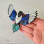 Cherryloco : Magpie in Flight Brooch