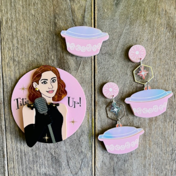PolyPaige : Marvelous Maisel Set (2 x brooches & earrings)