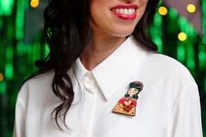 LaliBlue : Cursed Carnival : Medium Brooch with Ouija Board