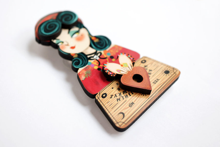 LaliBlue : Cursed Carnival : Medium Brooch with Ouija Board