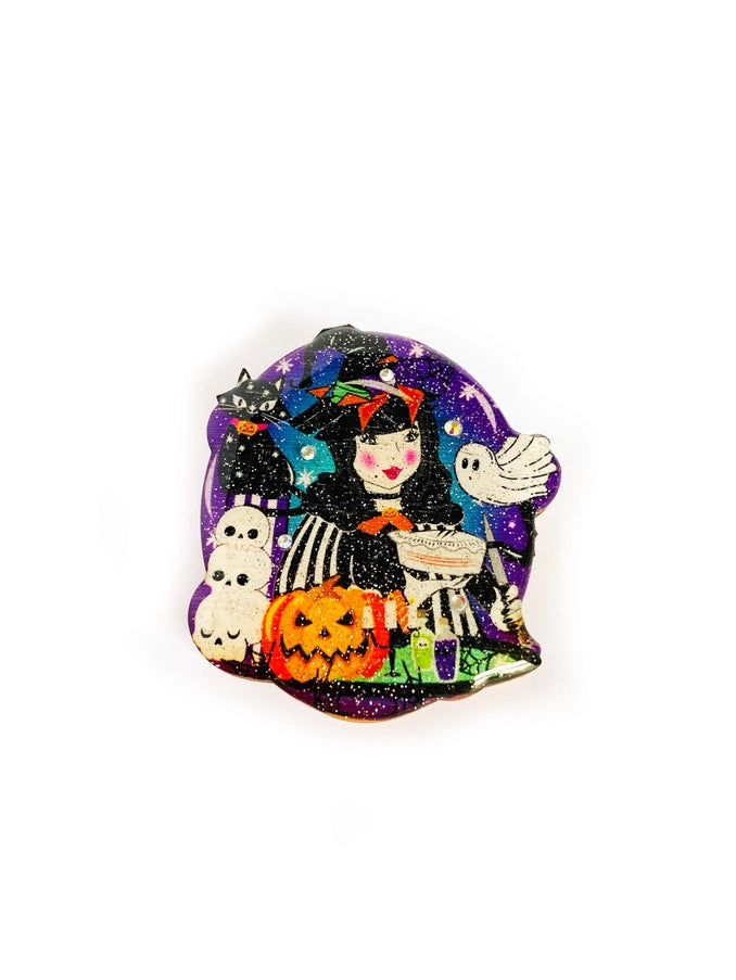 Rosie Rose Parker : Meggie the Witch : Meggie the Witch Ghost Making Pie Brooch [PRe-ORDER]