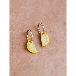 Wolf & Moon : Mini Lemon Slice Hoop Earrings